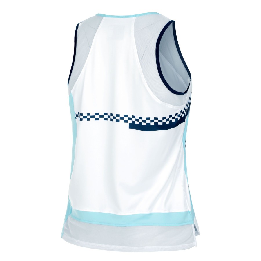 Tenniskleding Lucky in Love | Geo Mod Tanktop Dames Wit, Veelkleurig