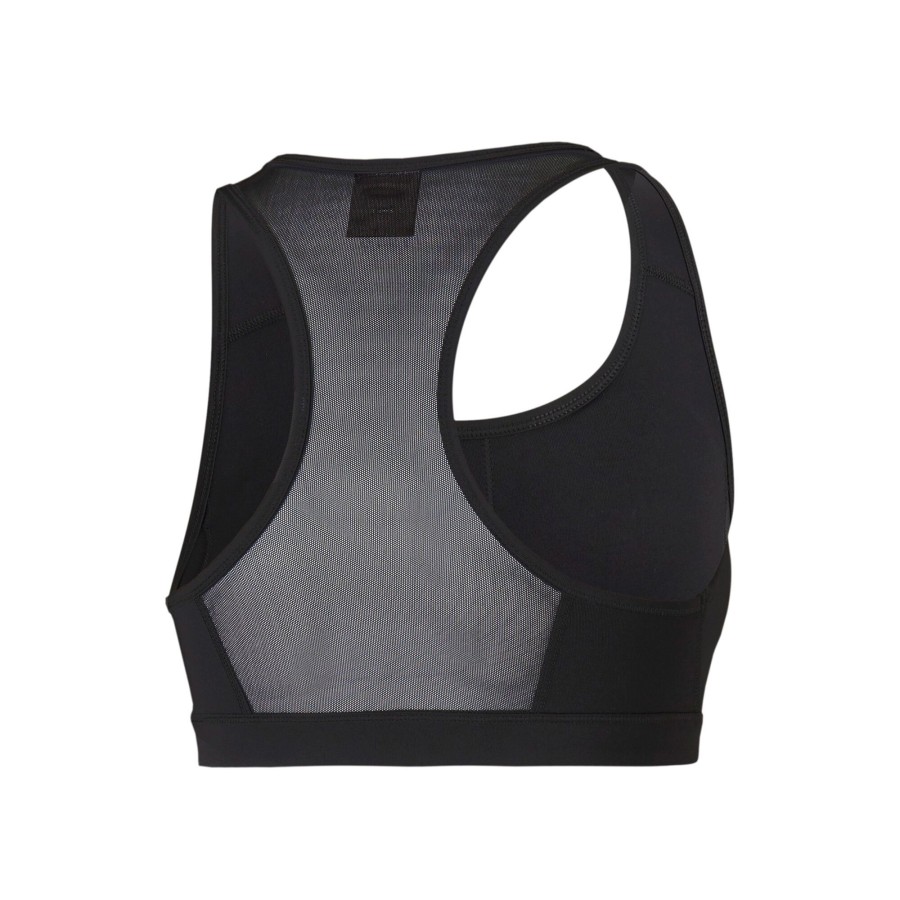 Tenniskleding Puma | Mid Impact 4Keeps Sport-Bh Dames Zwart, Geel
