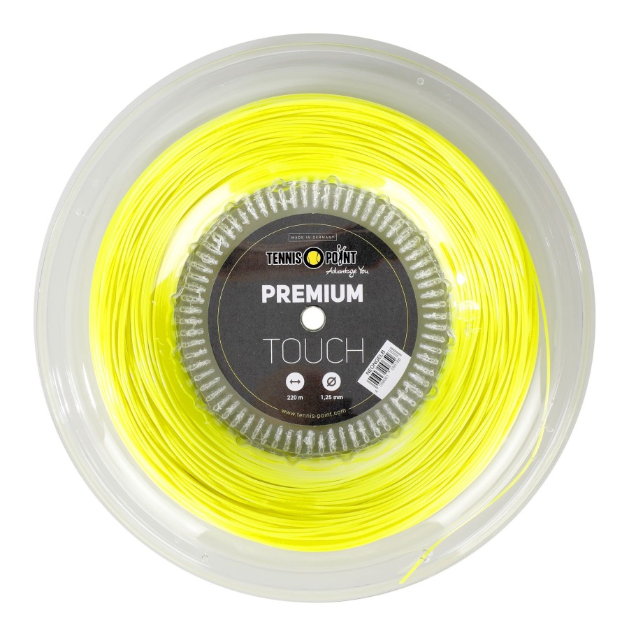 Tennissnaren Tennis-Point | Premium Touch Rol Snaren 220M Neongeel