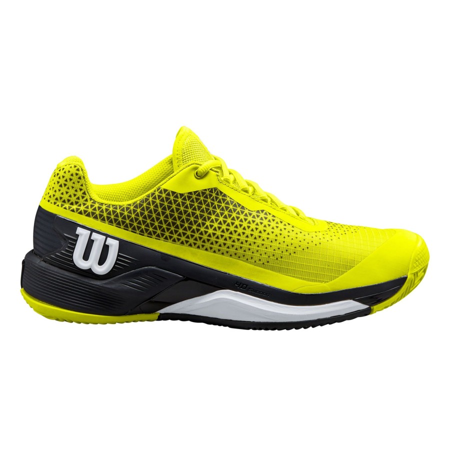 Tennisschoenen Wilson | Rush Pro 4.0 Gravelschoen Heren Neongeel, Zwart