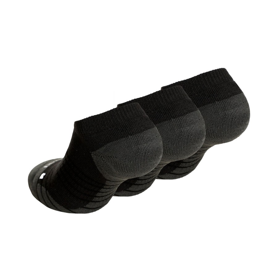 Tenniskleding Nike | Everyday Max Cushion No-Show Sportsokken Verpakking 3 Stuks Zwart, Grijs