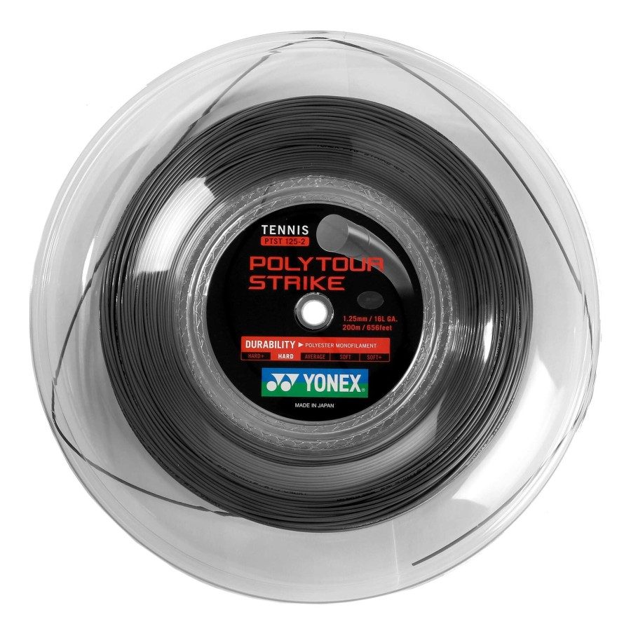 Tennissnaren Yonex | Poly Tour Strike Rol Snaren 200M Donkergrijs
