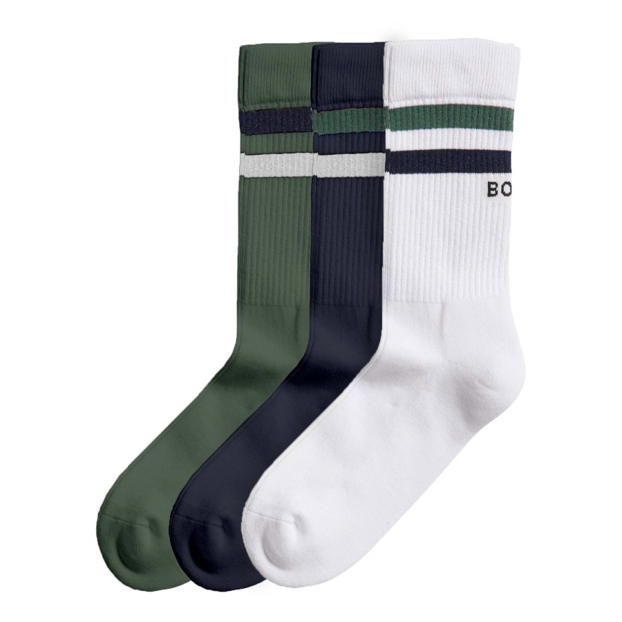 Tenniskleding Björn Borg | Double Stripe Ankle Crew Sportsokken Heren
