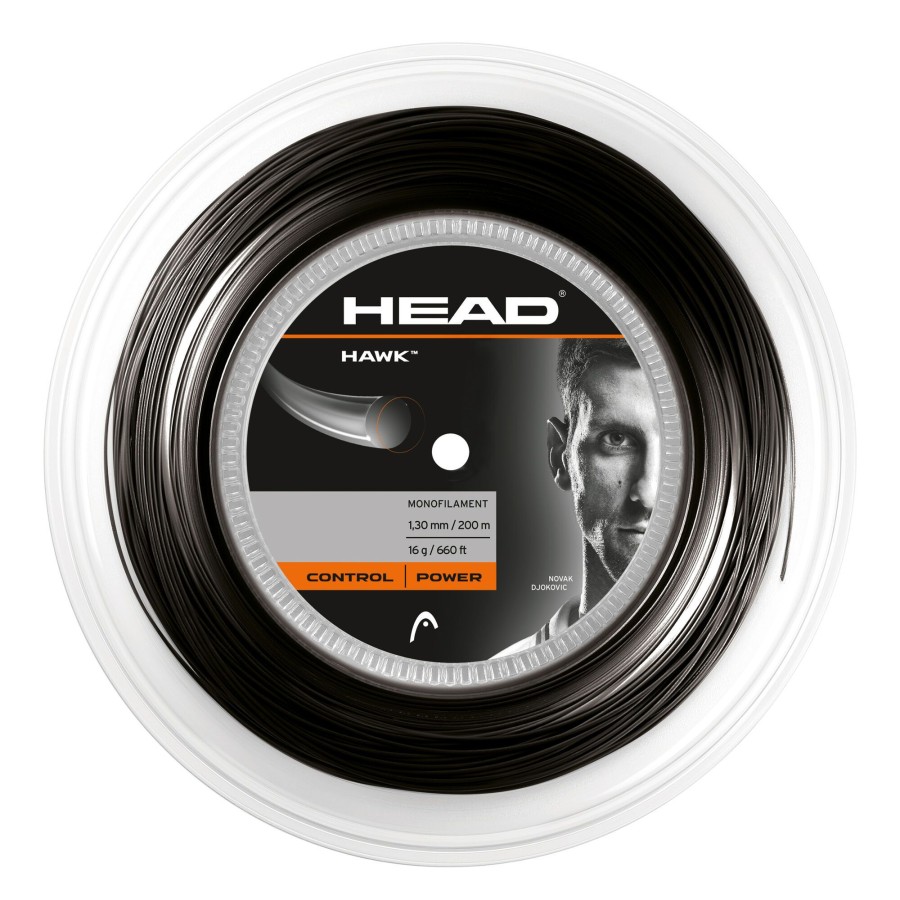 Tennissnaren HEAD | Hawk Rol Snaren 200M Zwart