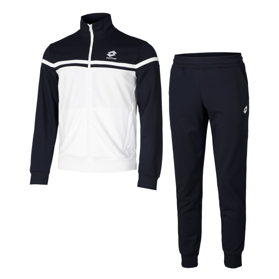 Tenniskleding Lotto | Circle Trainingspak Heren Wit, Donkerblauw