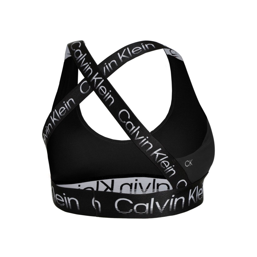 Tenniskleding Calvin Klein | Medium Support Sport-Bh Dames Zwart