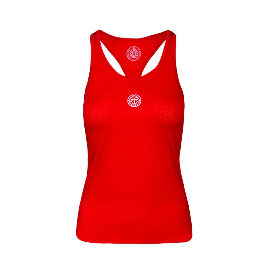 Tenniskleding BIDI BADU | Rahel Tech Tanktop Meisjes Rood
