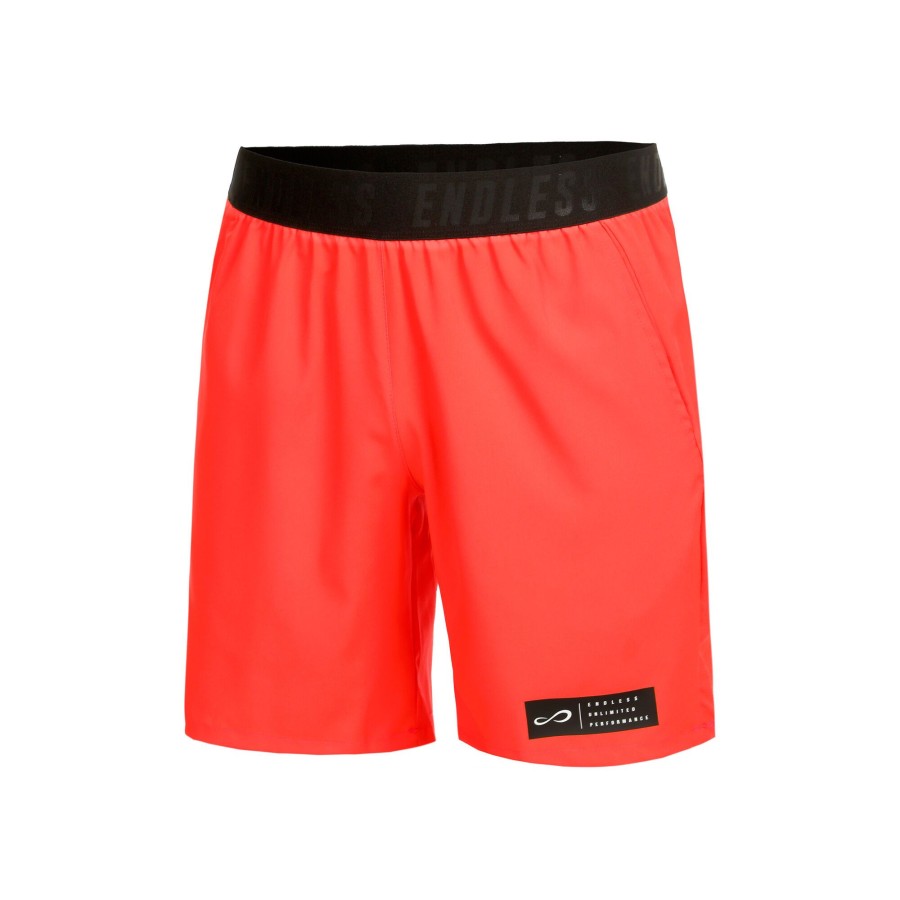 Tenniskleding Endless | Ace Iconic Shorts Heren Rood