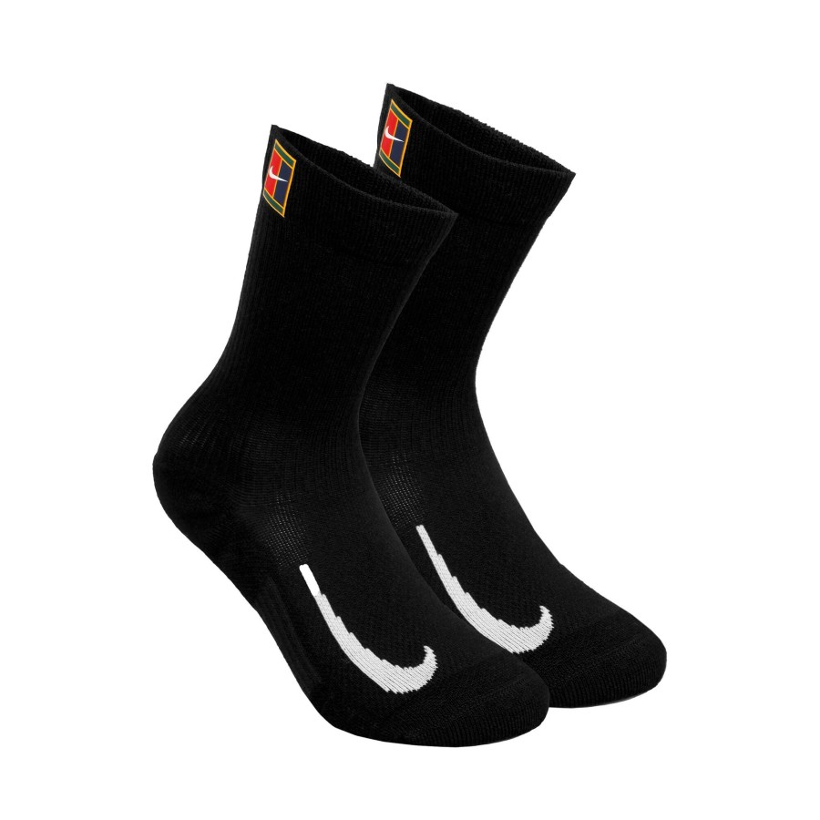Tenniskleding Nike | Court Multiplier Cushioned Tennissokken Verpakking 2 Stuks Zwart, Wit
