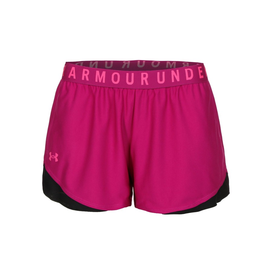 Tenniskleding Under Armour | Play Up 3.0 Shorts Dames Paars, Zwart