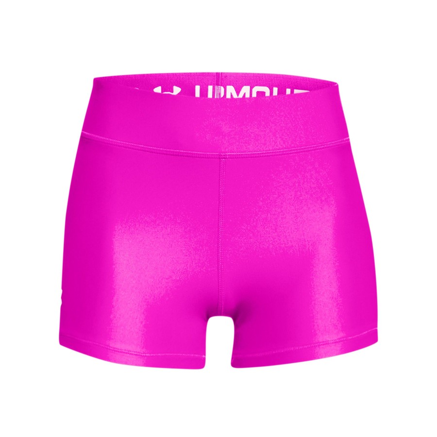 Tenniskleding Under Armour | Heatgear Mid Rise Short Voor Tennisballen Dames Pink, Wit