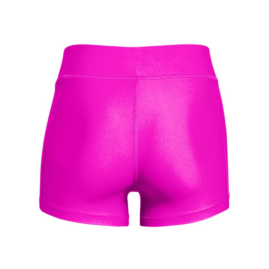 Tenniskleding Under Armour | Heatgear Mid Rise Short Voor Tennisballen Dames Pink, Wit