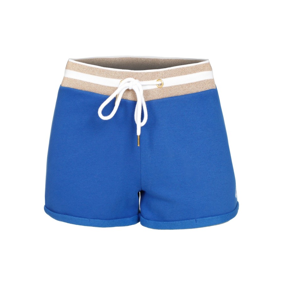 Tenniskleding Quiet Please | Retro Stripe Shorts Dames Blauw, Veelkleurig