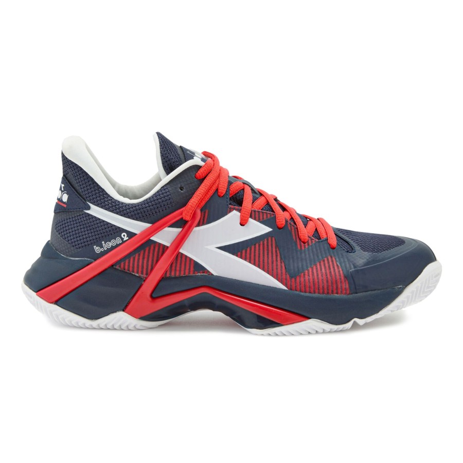 Tennisschoenen Diadora | B.Icon 2 Gravelschoen Heren Donkerblauw, Rood