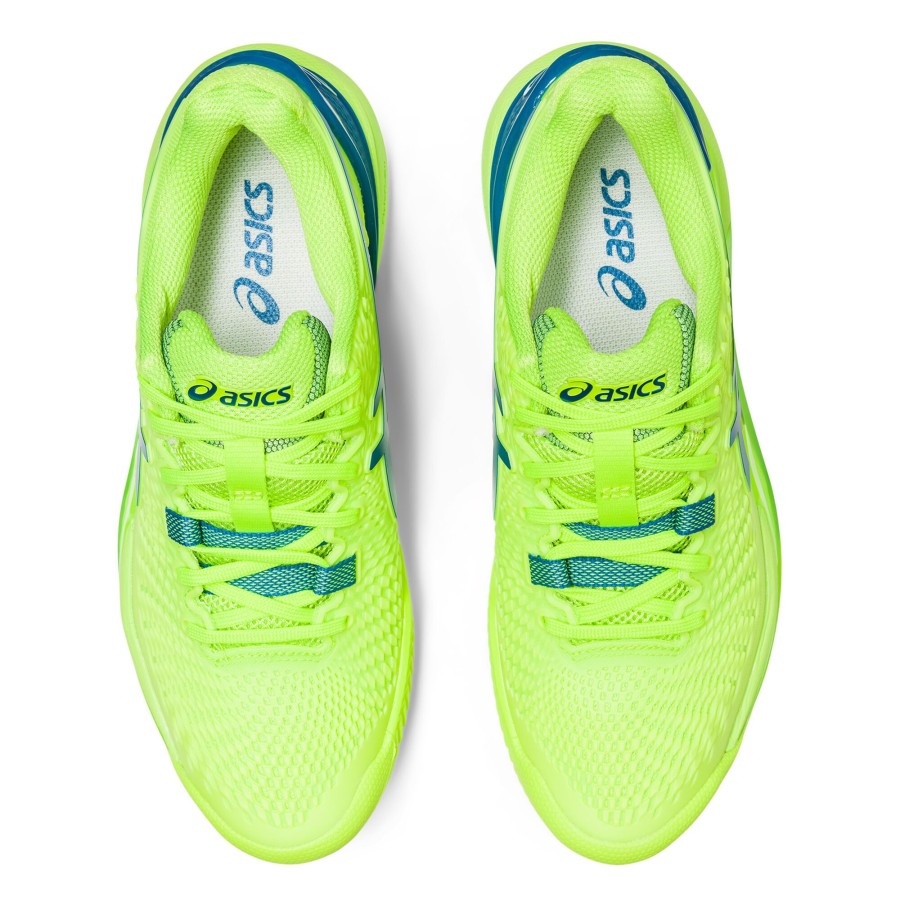 Tennisschoenen ASICS | Gel-Resolution 9 Gravelschoen Dames Neongroen, Blauw