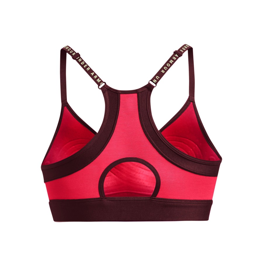 Tenniskleding Under Armour | Infinity Low Sport-Bh Dames Lichtrood, Donkerrood