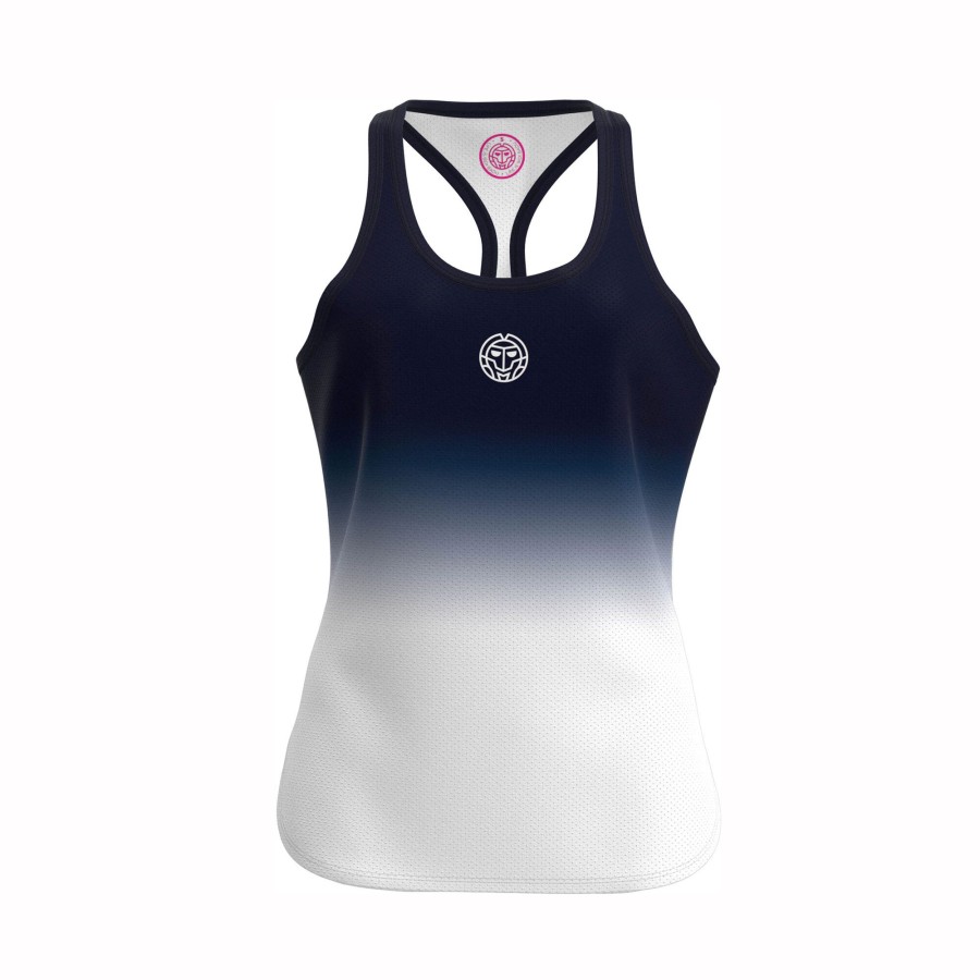 Tenniskleding BIDI BADU | Crew Gradiant Tanktop Meisjes Donkerblauw, Wit