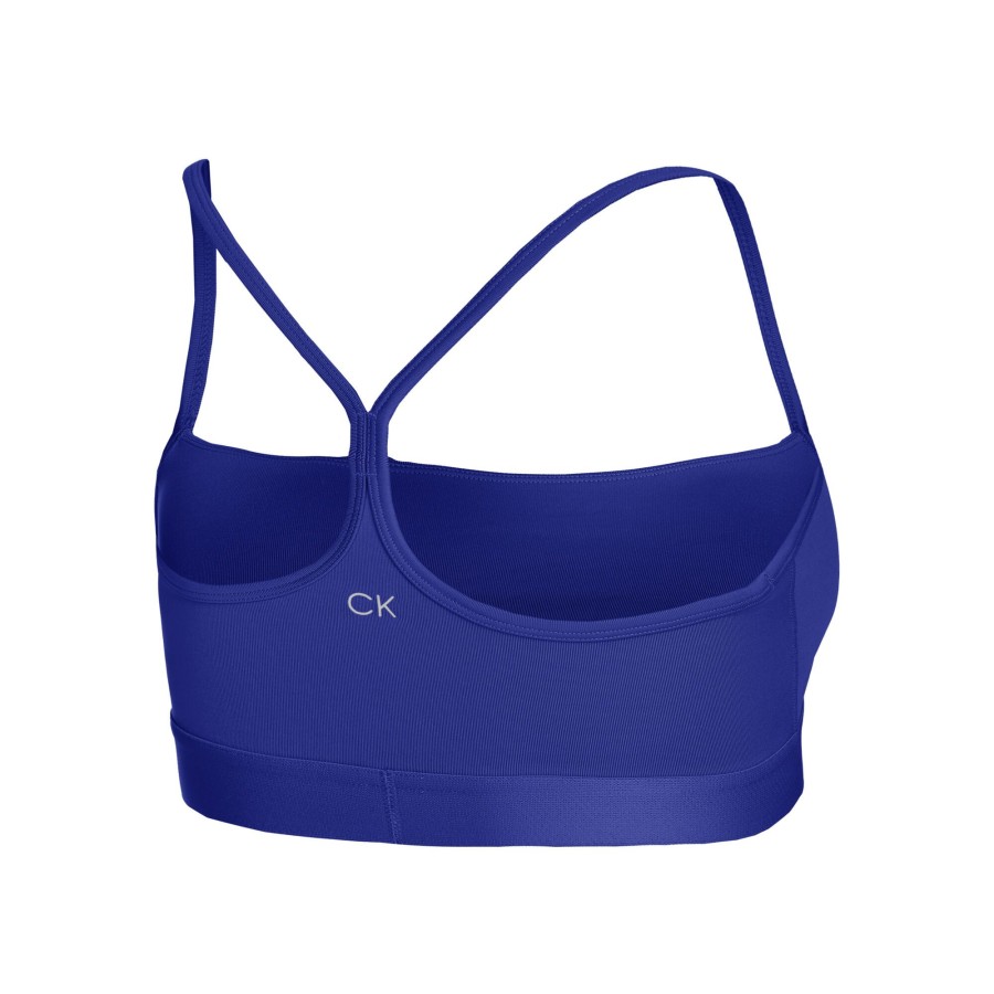 Tenniskleding Calvin Klein | Low Support Sport-Bh Dames Blauw