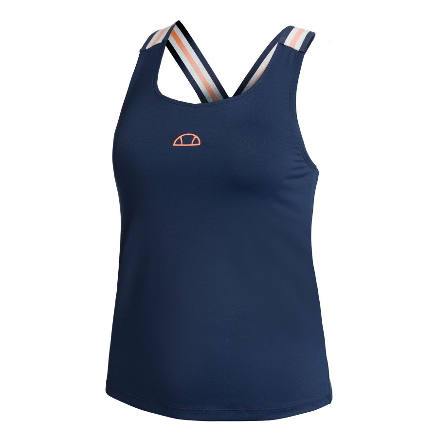 Tenniskleding Ellesse | Samprini Tanktop Dames Donkerblauw, Veelkleurig