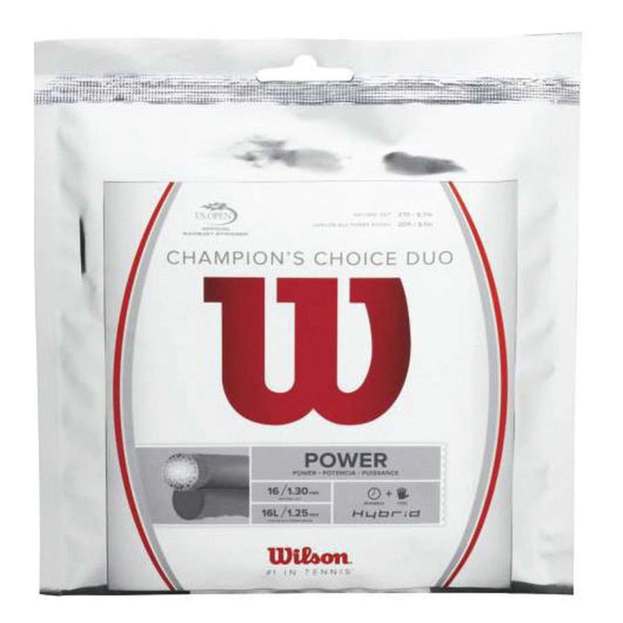 Tennissnaren Wilson | Champions Choice Duo, Silber Set Snaren 12,2M