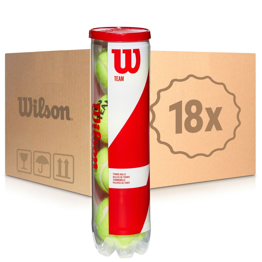 Tennisballen Wilson | Team W Practice 18X Verpakking 4 Stuks In Een Doos