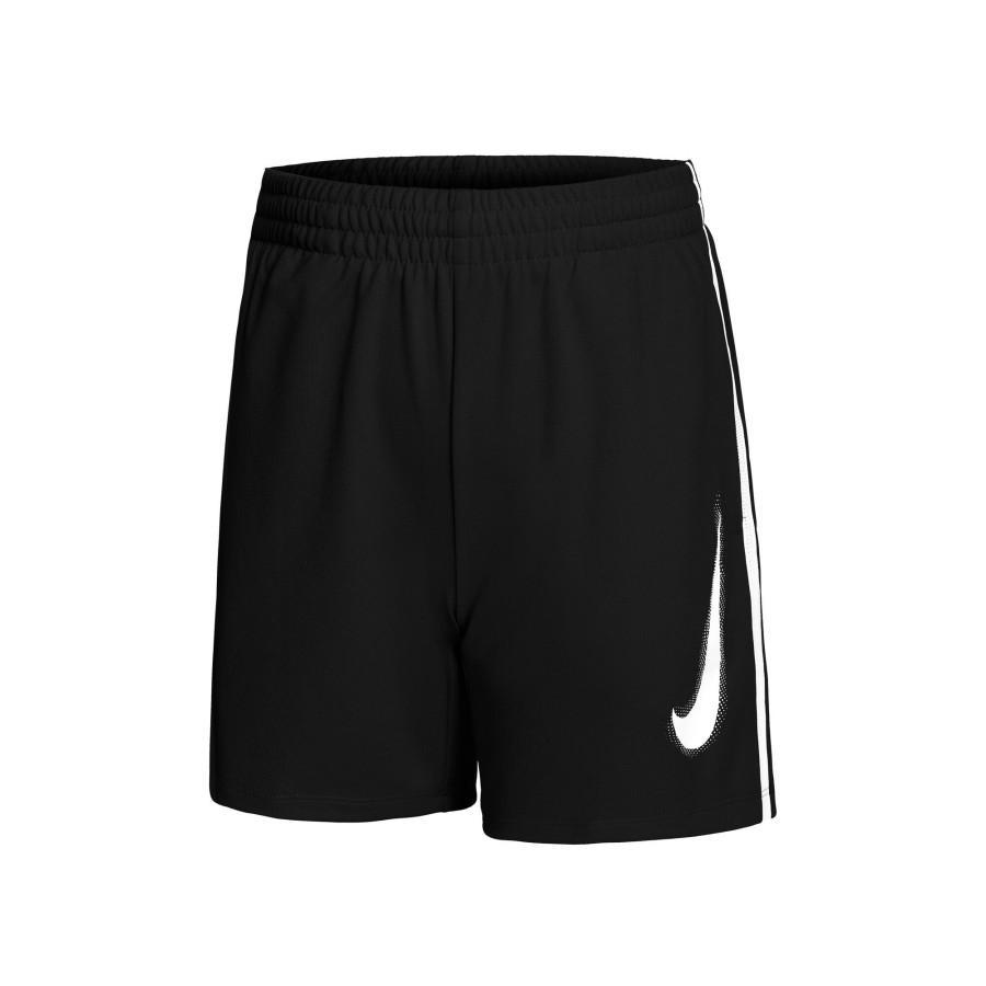 Tenniskleding Nike | Dri-Fit Graphic Shorts Jongens Zwart, Wit