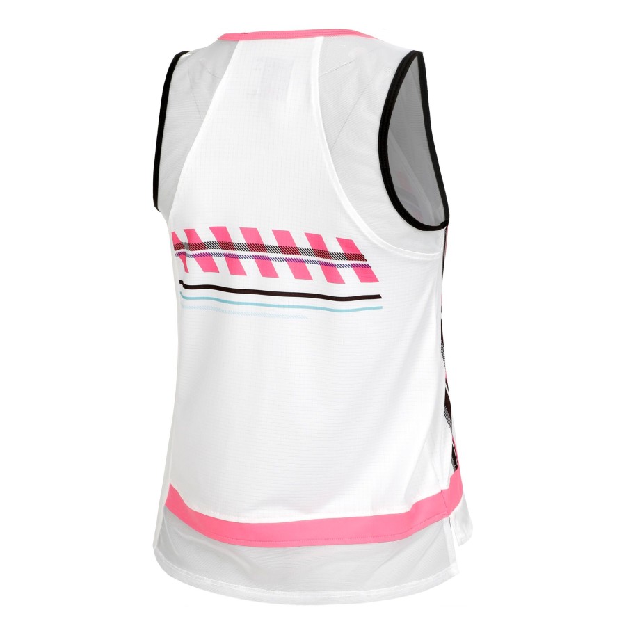 Tenniskleding Lucky in Love | Hit The Line Tanktop Dames Wit, Veelkleurig