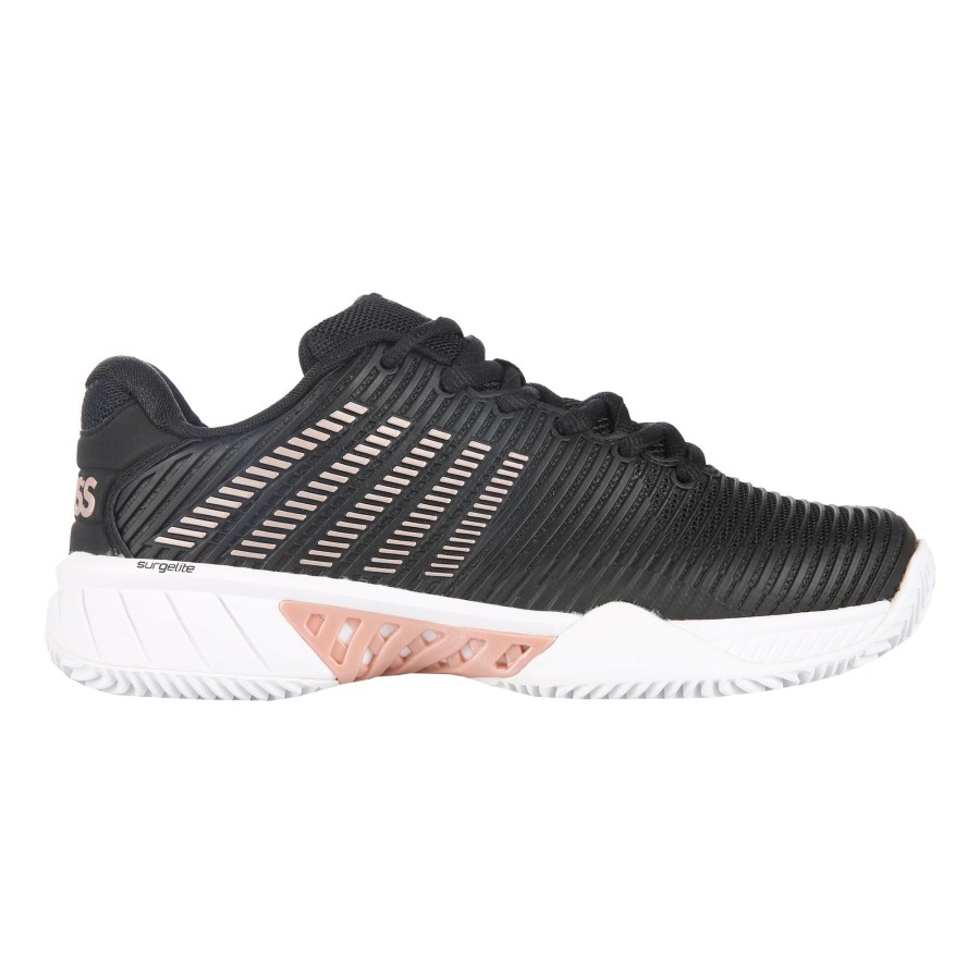 Tennisschoenen K-Swiss | Hypercourt Express 2 Gravelschoen Dames Zwart, Goud