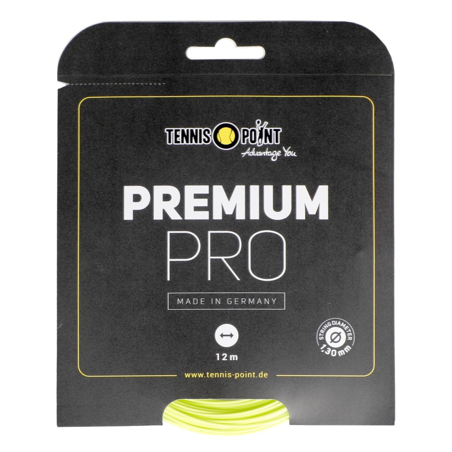 Tennissnaren Tennis-Point | Premium Pro Set Snaren 12M Limoen