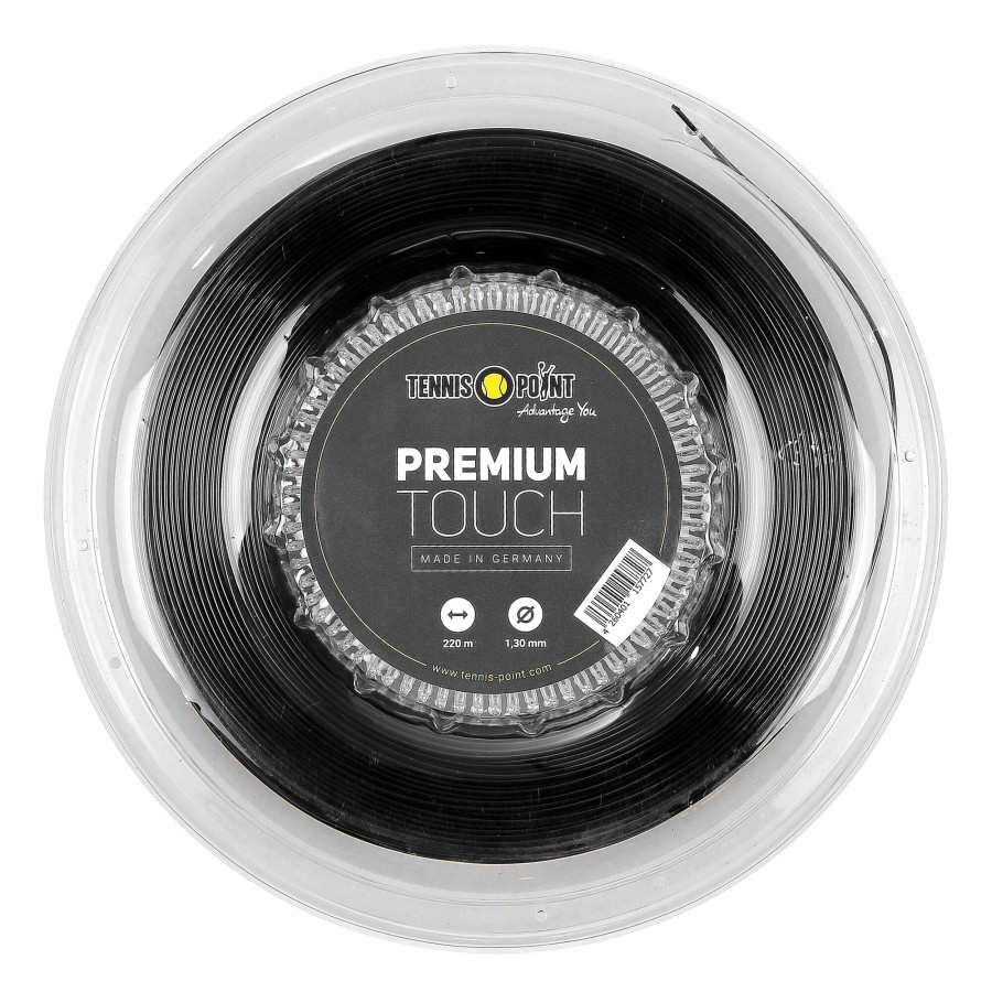 Tennissnaren Tennis-Point | Premium Touch Rol Snaren 220M Zwart