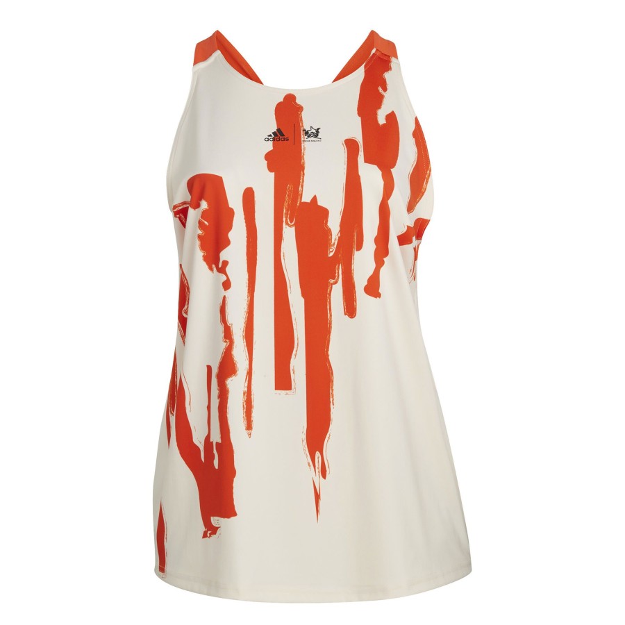 Tenniskleding adidas | New York Y Plus Tanktop Dames Beige