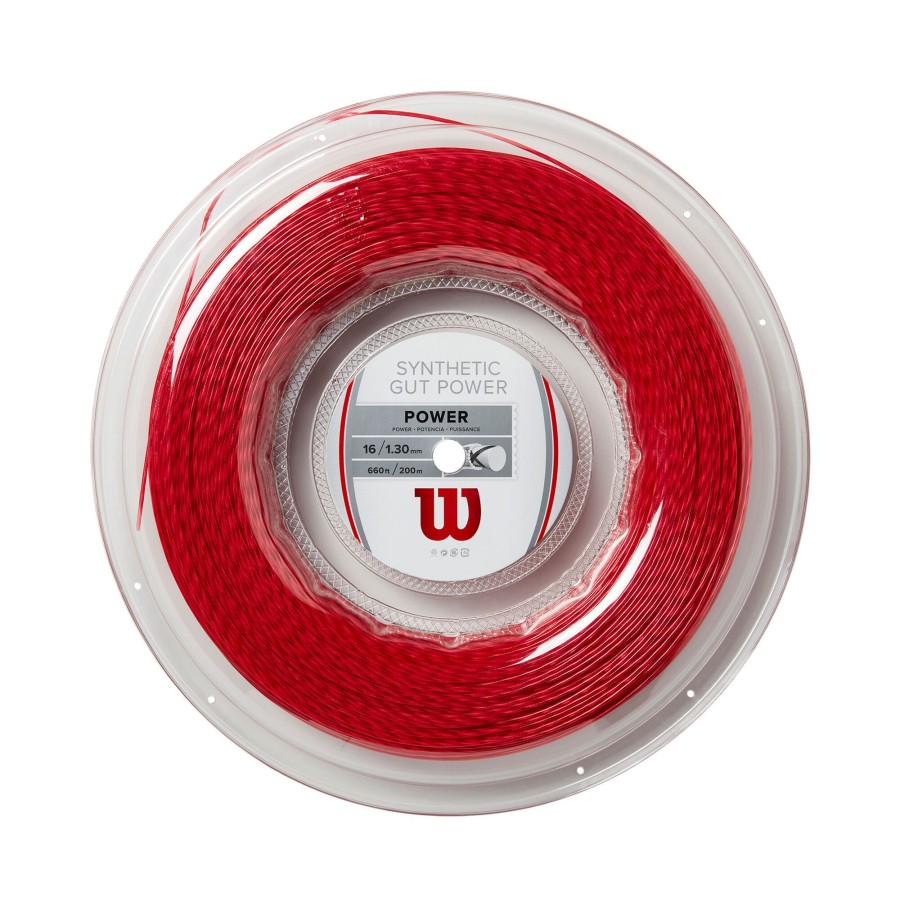Tennissnaren Wilson | Synthetic Gut Power Rol Snaren 200M Rood