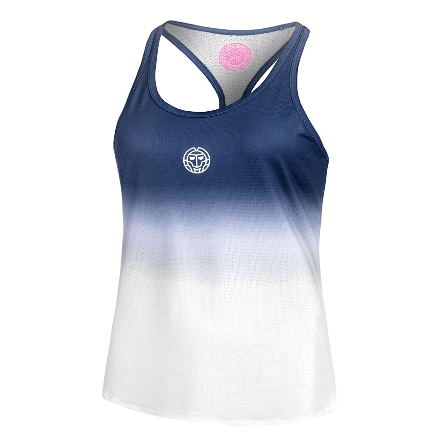 Tenniskleding BIDI BADU | Crew Gradiant Tanktop Dames Donkerblauw, Wit
