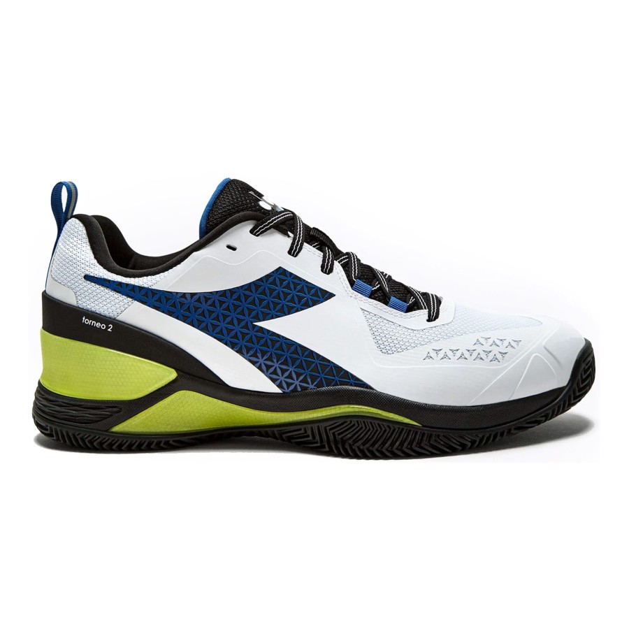 Tennisschoenen Diadora | Blushield Torneo 2 Gravelschoen Heren Wit, Zwart
