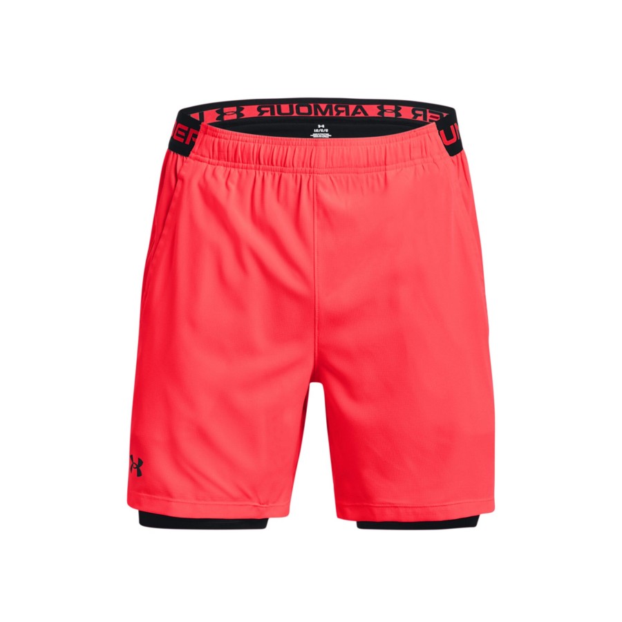 Tenniskleding Under Armour | Vanish Woven 2In3 Shorts Heren Koraal