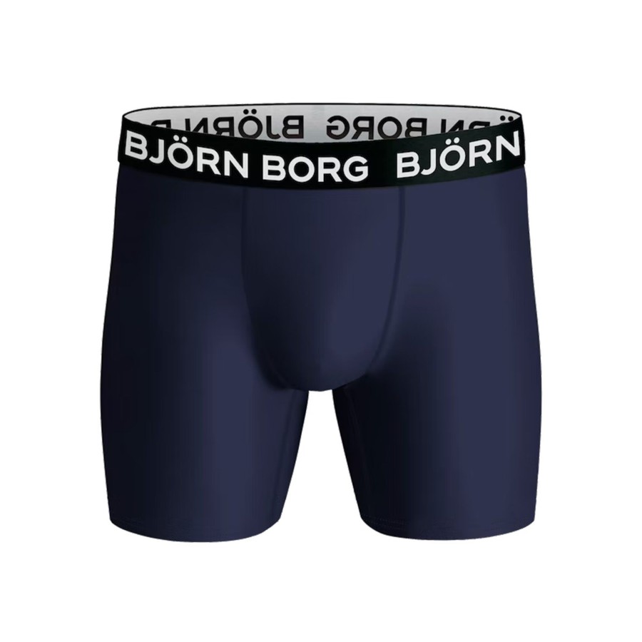 Tenniskleding Björn Borg | Performance Boxershort Verpakking 3 Stuks Heren Zwart, Blauw