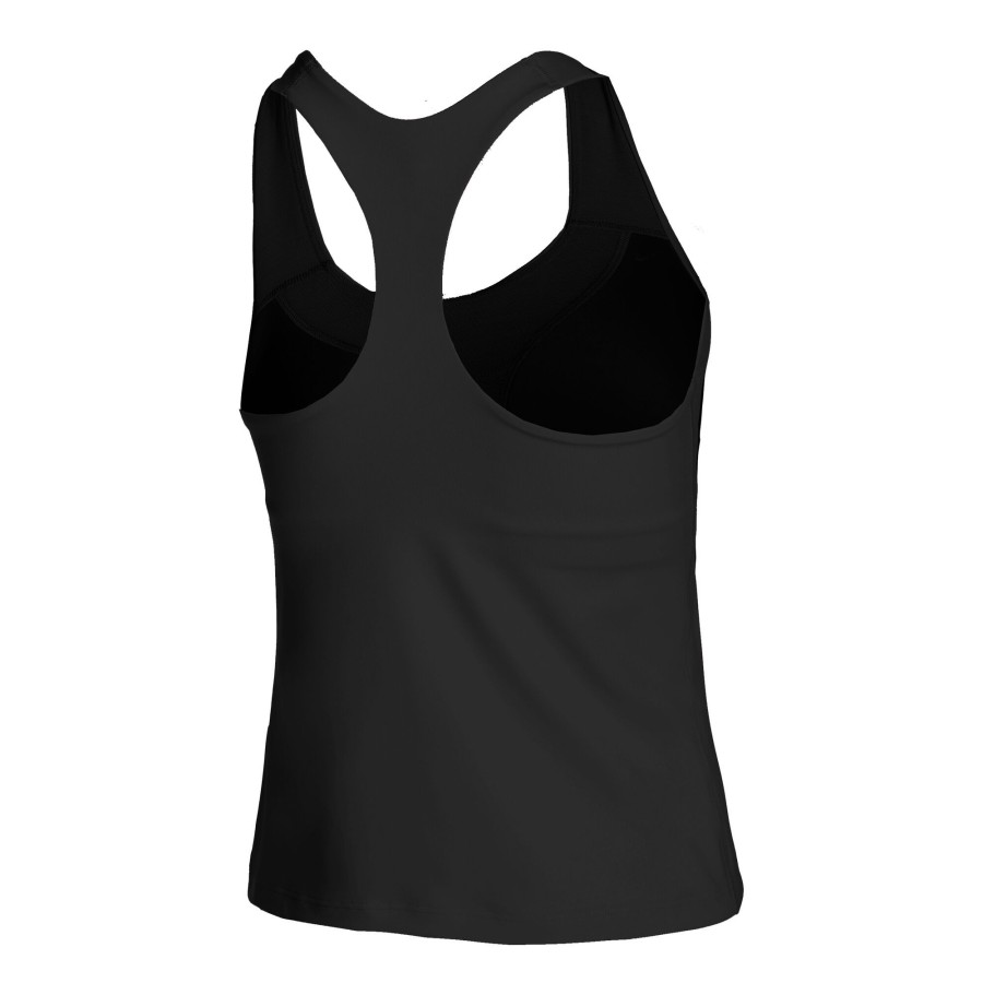 Tenniskleding Nike | Dri-Fit Swoosh Bra Tanktop Dames Zwart