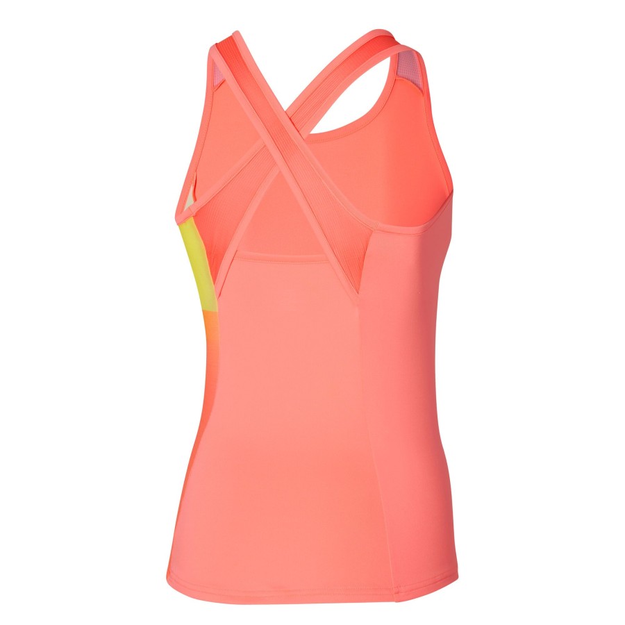 Tenniskleding Mizuno | Release Printed Tanktop Dames Oranje
