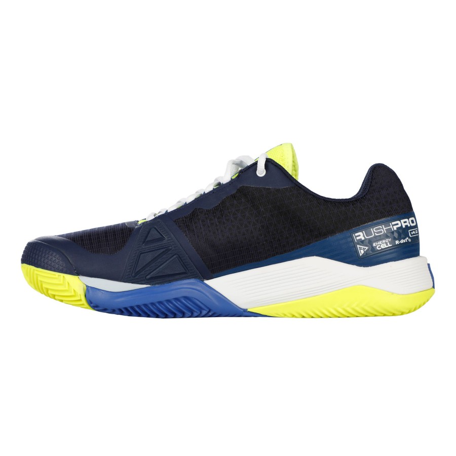 Tennisschoenen Wilson | Rush 4.0 Gravelschoen Heren Donkerblauw, Geel