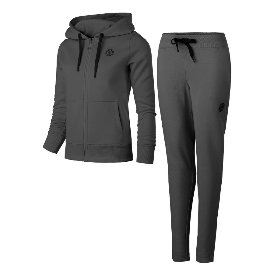 Tenniskleding BIDI BADU | Dalila Basic Tracksuit Trainingspak Dames Donkergrijs