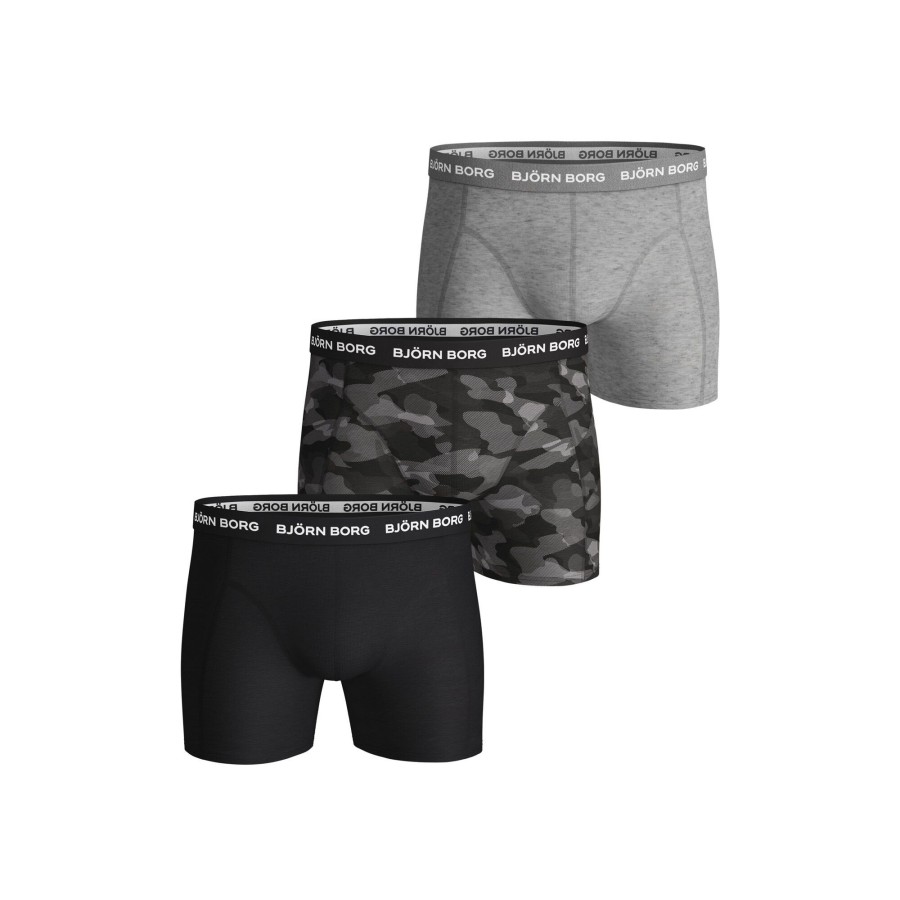 Tenniskleding Björn Borg | Sammy Boxershort Verpakking 3 Stuks Heren Zwart, Wit