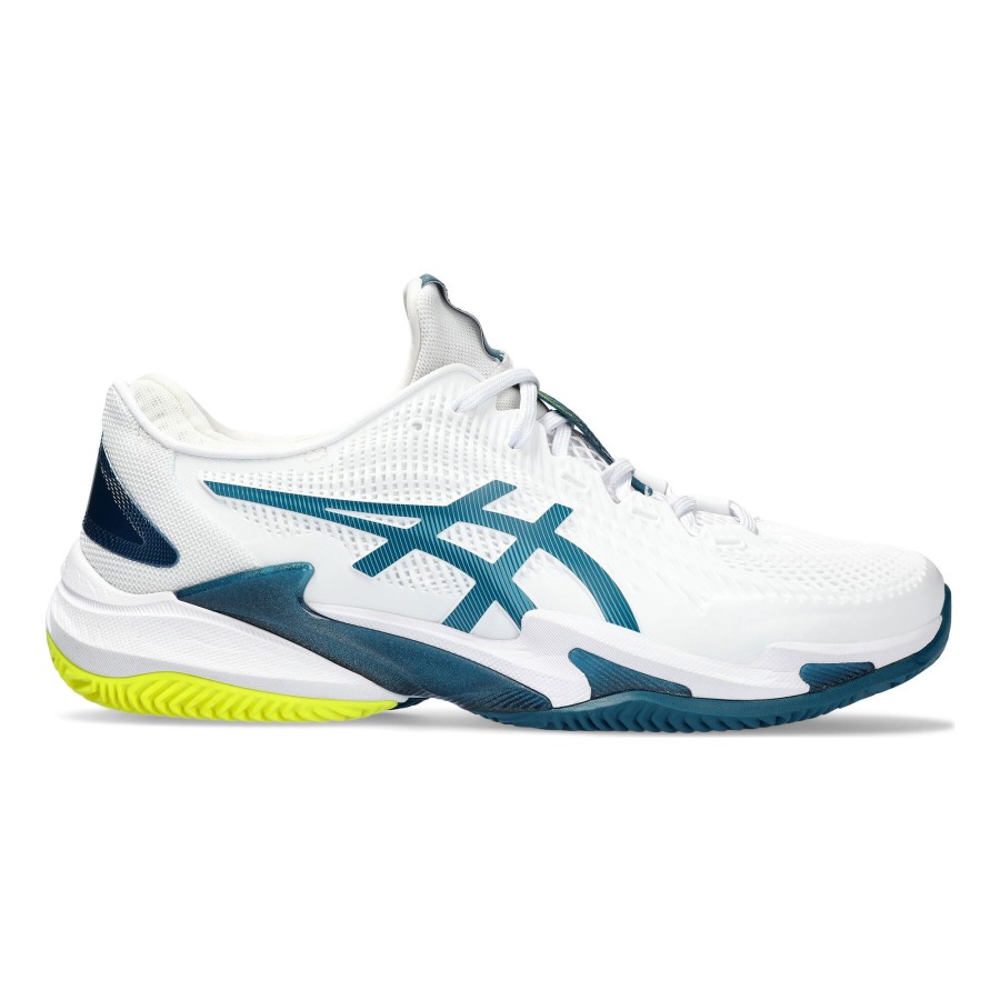 Tennisschoenen ASICS | Court Ff 3 Gravelschoen Heren Wit, Petrolblauw