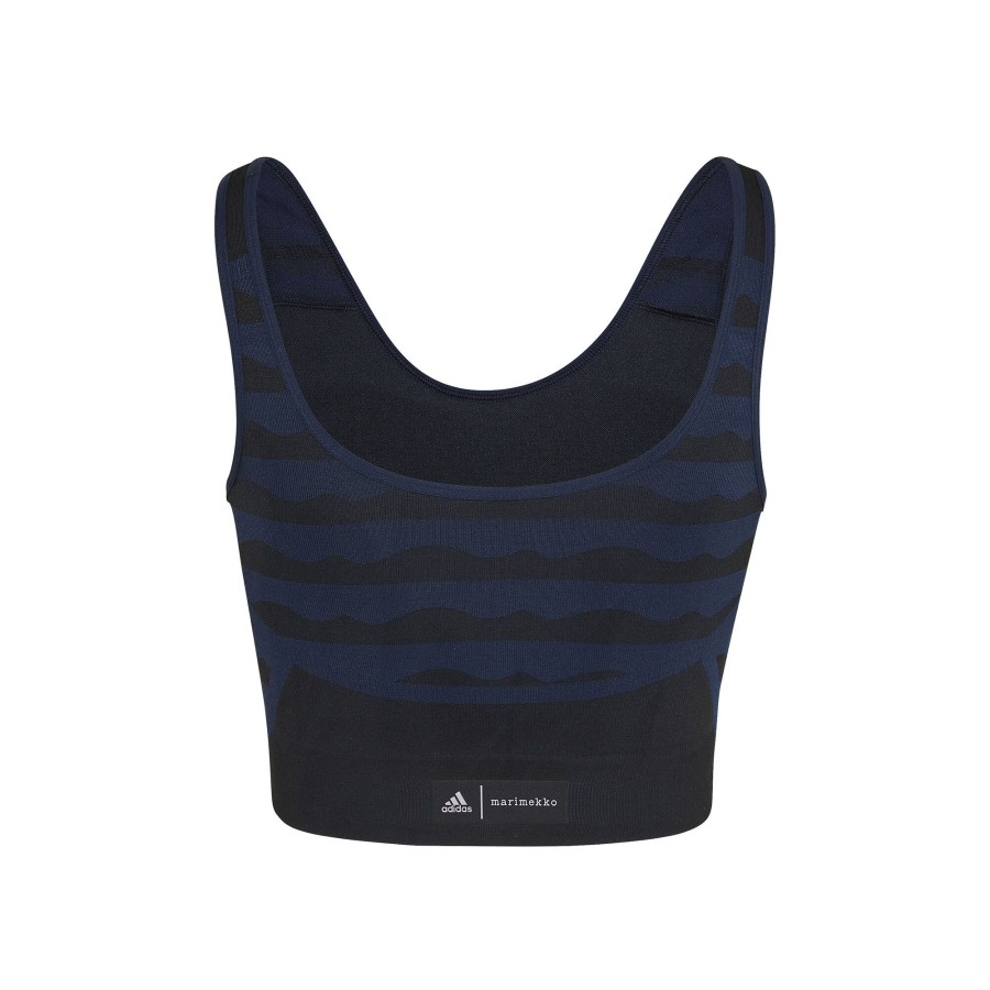 Tenniskleding adidas | Marimekko Aeroknit Sport-Bh Dames Blauw