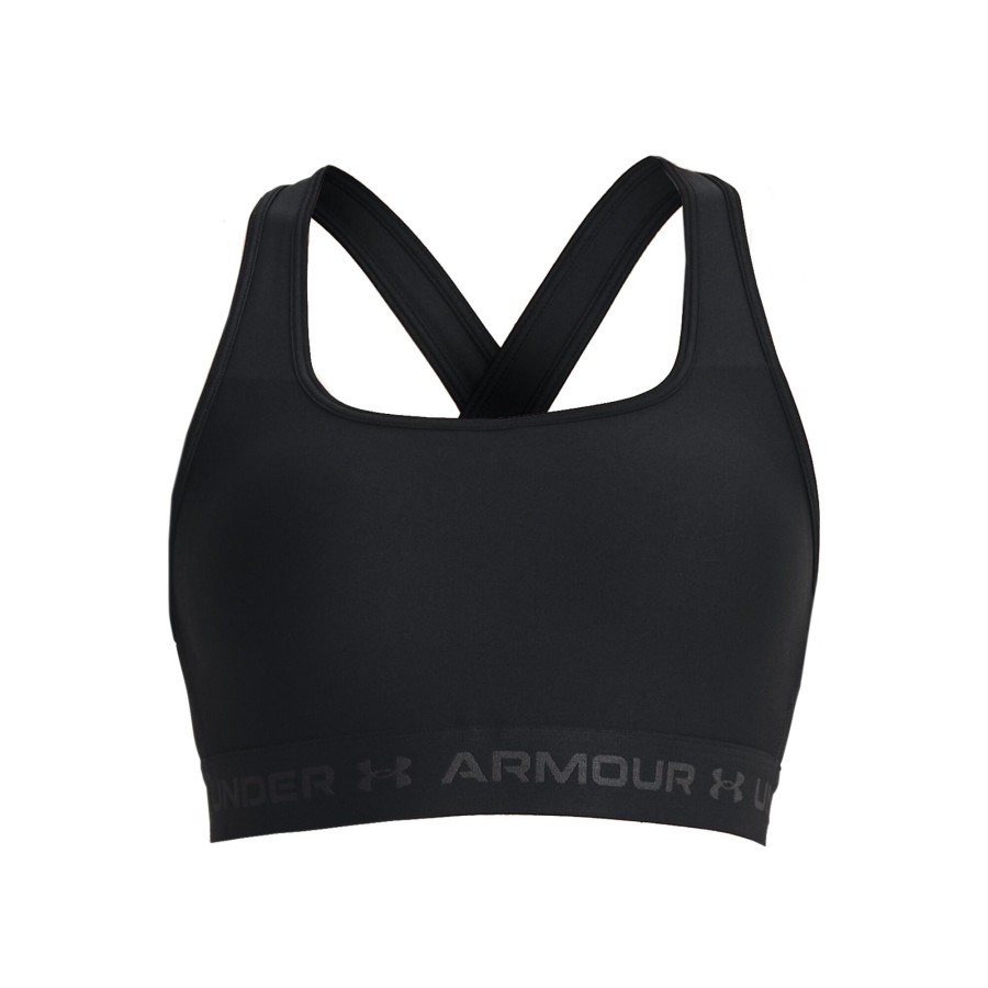 Tenniskleding Under Armour | Crossback Mid Sport-Bh Dames Zwart, Grijs