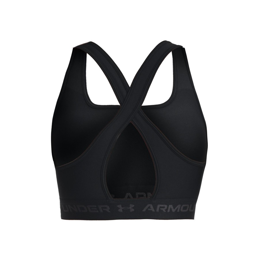 Tenniskleding Under Armour | Crossback Mid Sport-Bh Dames Zwart, Grijs