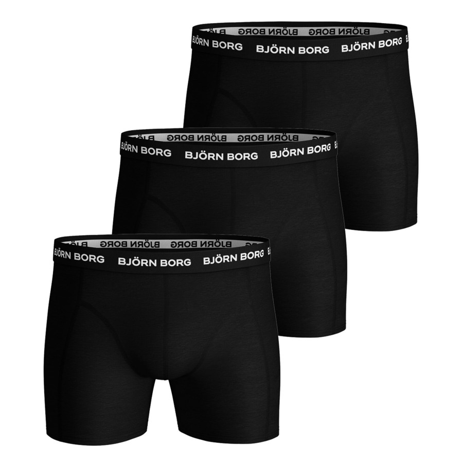 Tenniskleding Björn Borg | Sammy Boxershort Verpakking 3 Stuks Heren Zwart, Wit
