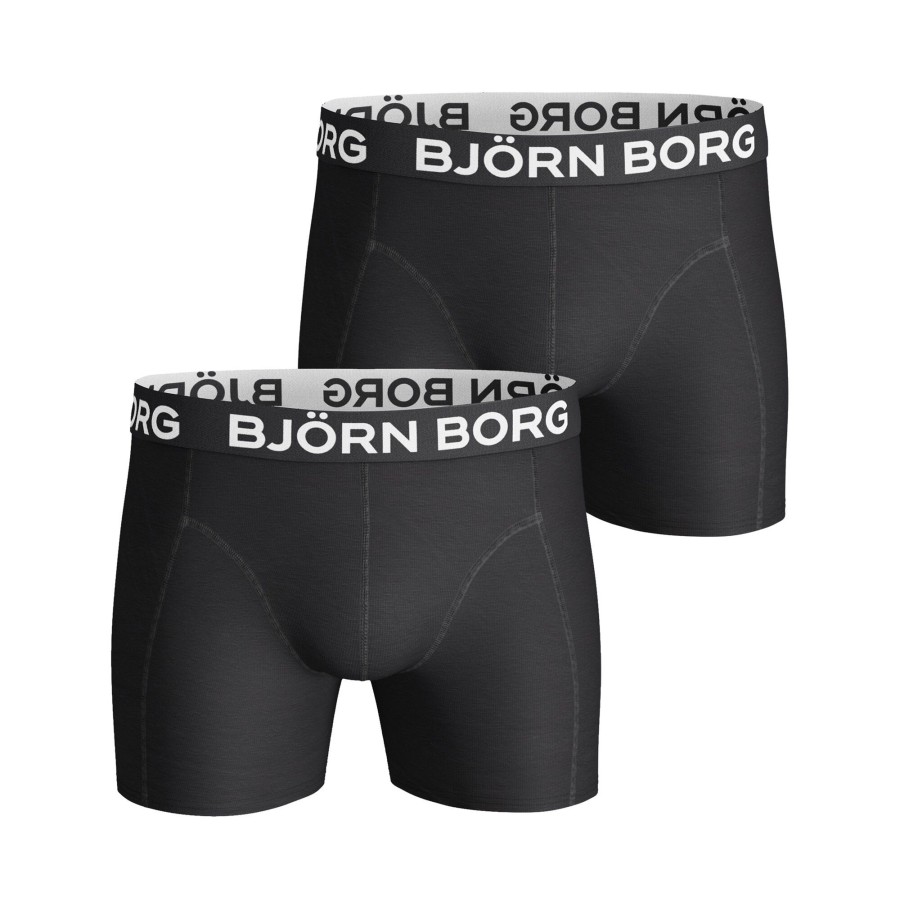 Tenniskleding Björn Borg | Sammy Boxershort Verpakking 2 Stuks Heren Zwart, Wit