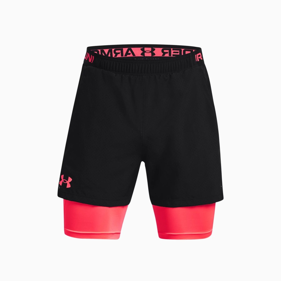 Tenniskleding Under Armour | Vanish Woven 2In1 Vent Shorts Heren Zwart, Wit