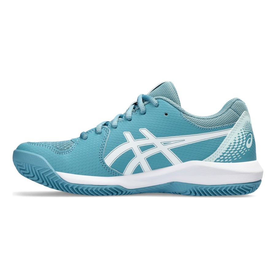 Tennisschoenen ASICS | Gel-Dedicate 8 Gravelschoen Dames Petrolblauw, Wit