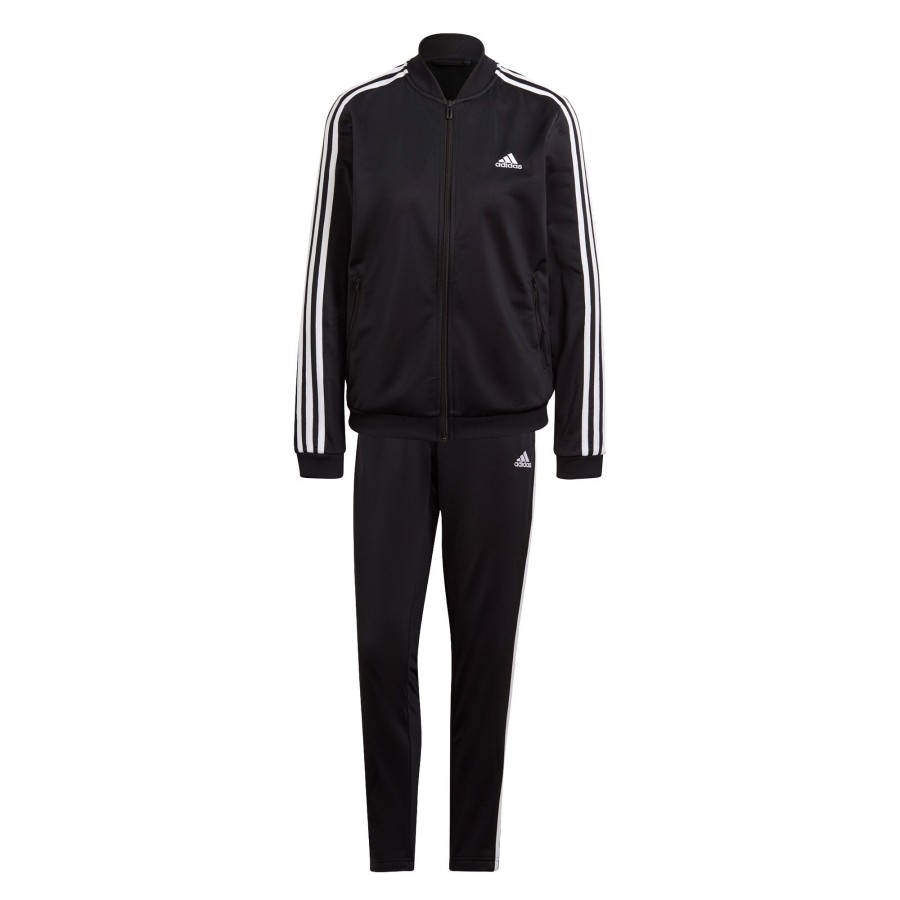 Tenniskleding adidas | 3-Stripes Trainingspak Dames Zwart, Wit